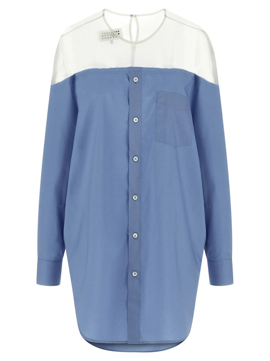 MM6 Maison Margiela Blue Cotton Blouse