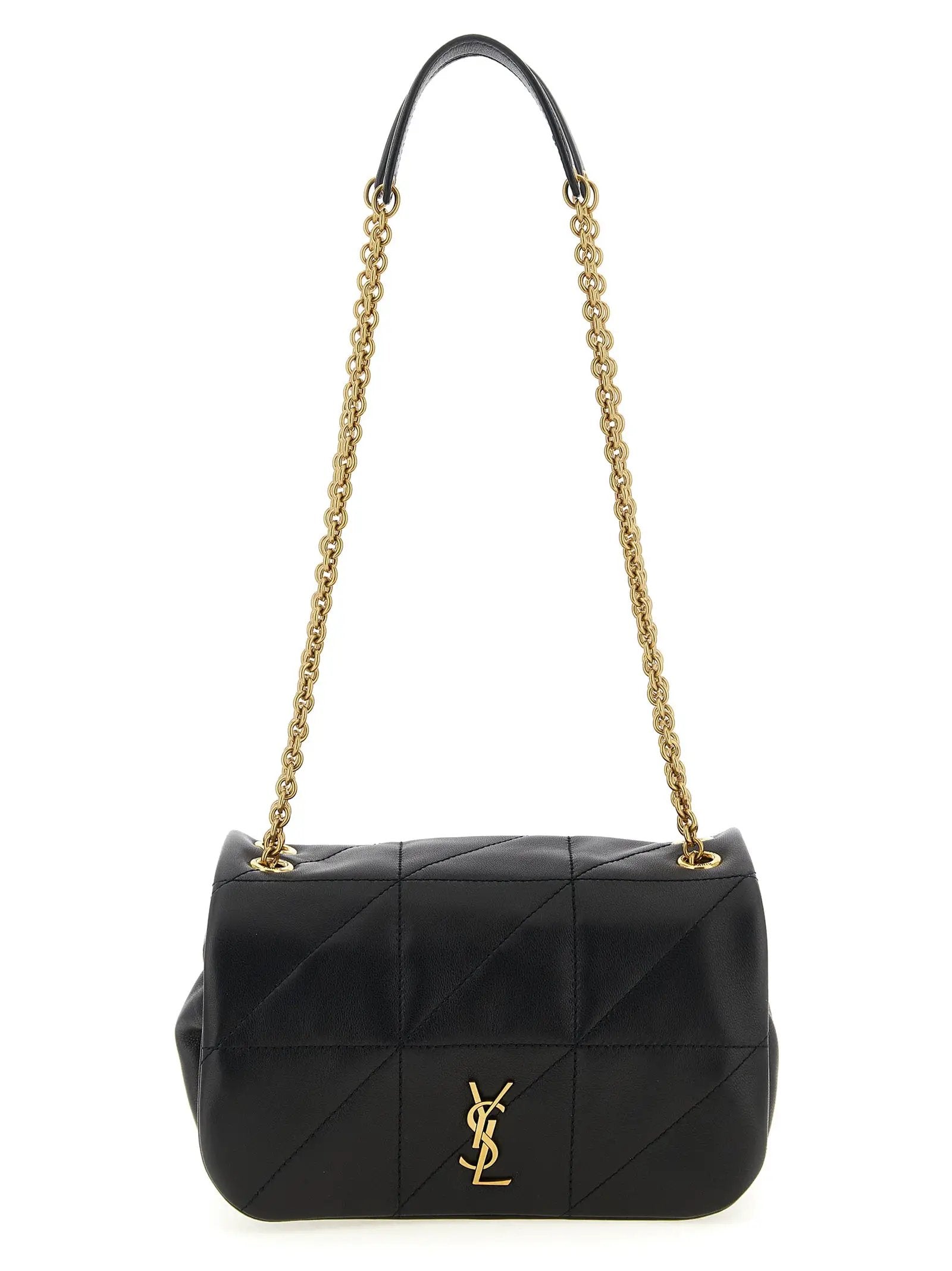 Saint Laurent Black Lamb Leather Shoulder Bag