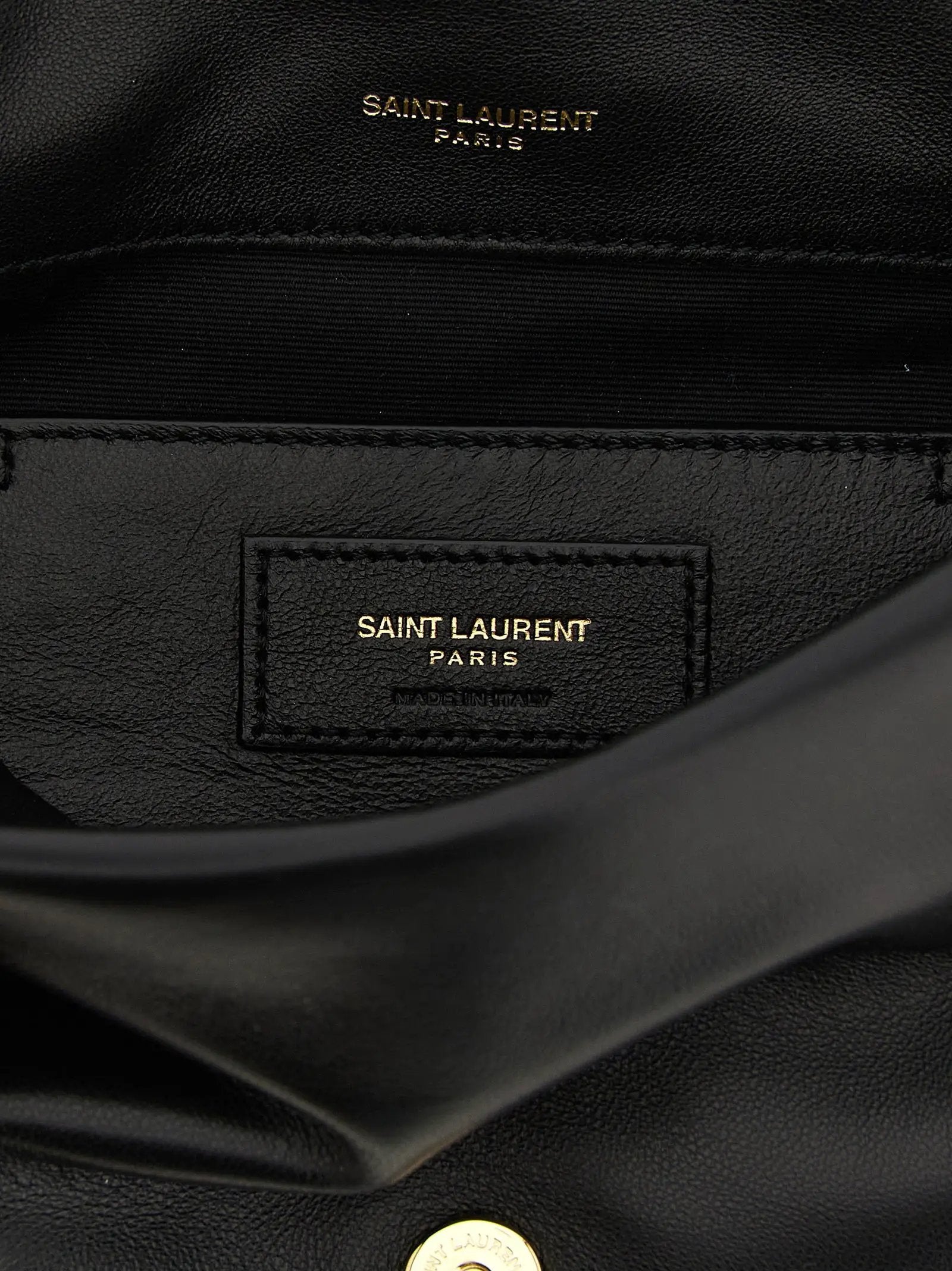 Saint Laurent Black Lamb Leather Shoulder Bag