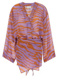The Attico Purple Cotton Short Dress