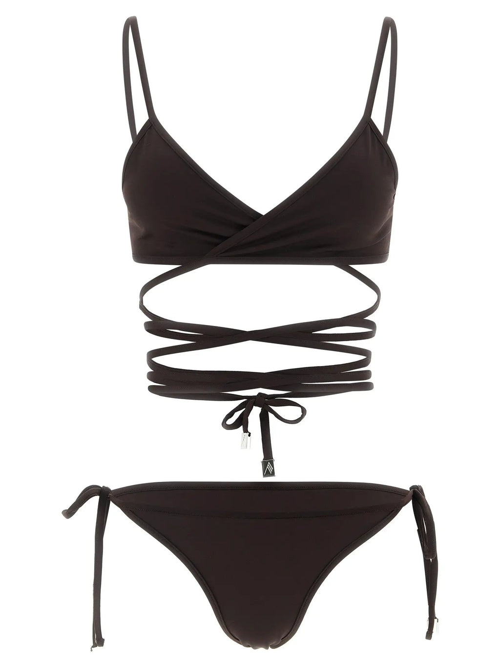 The Attico Brown Polyamide Bikini