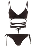 The Attico Brown Polyamide Bikini