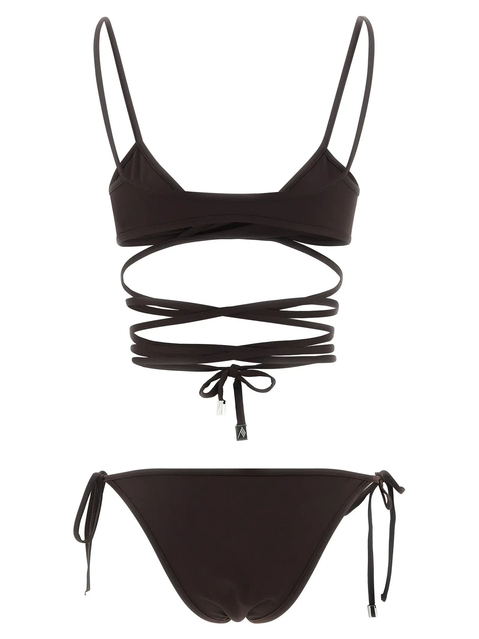 The Attico Brown Polyamide Bikini