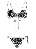 The Attico Bicolor Polyester Bikini