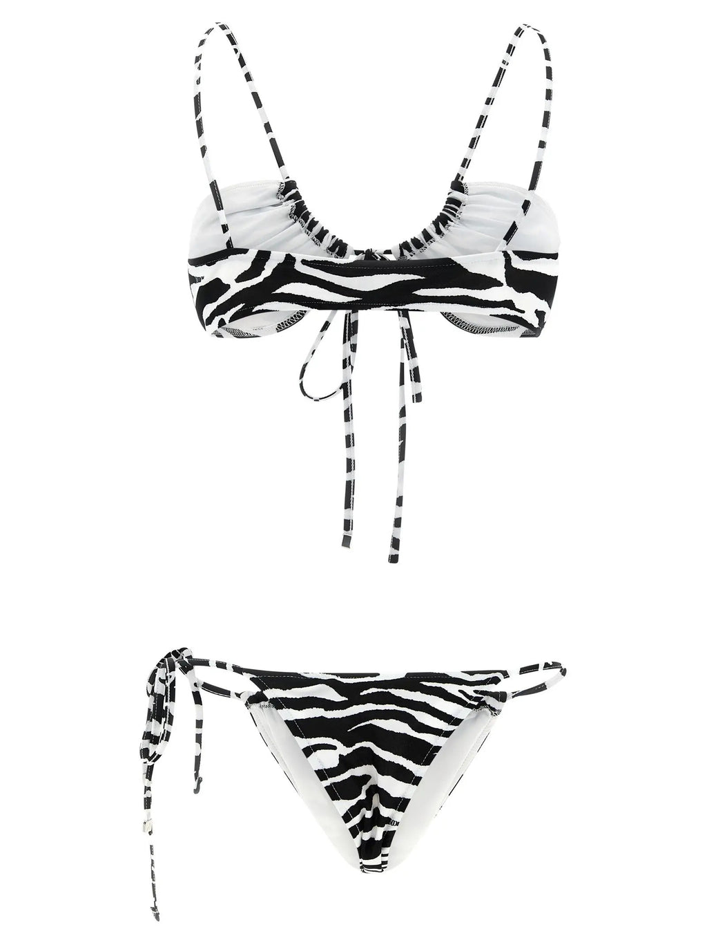 The Attico Bicolor Polyester Bikini