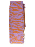 The Attico Purple Cotton Skirt
