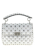 Valentino Garavani Silver Lamb Leather Shoulder Bag