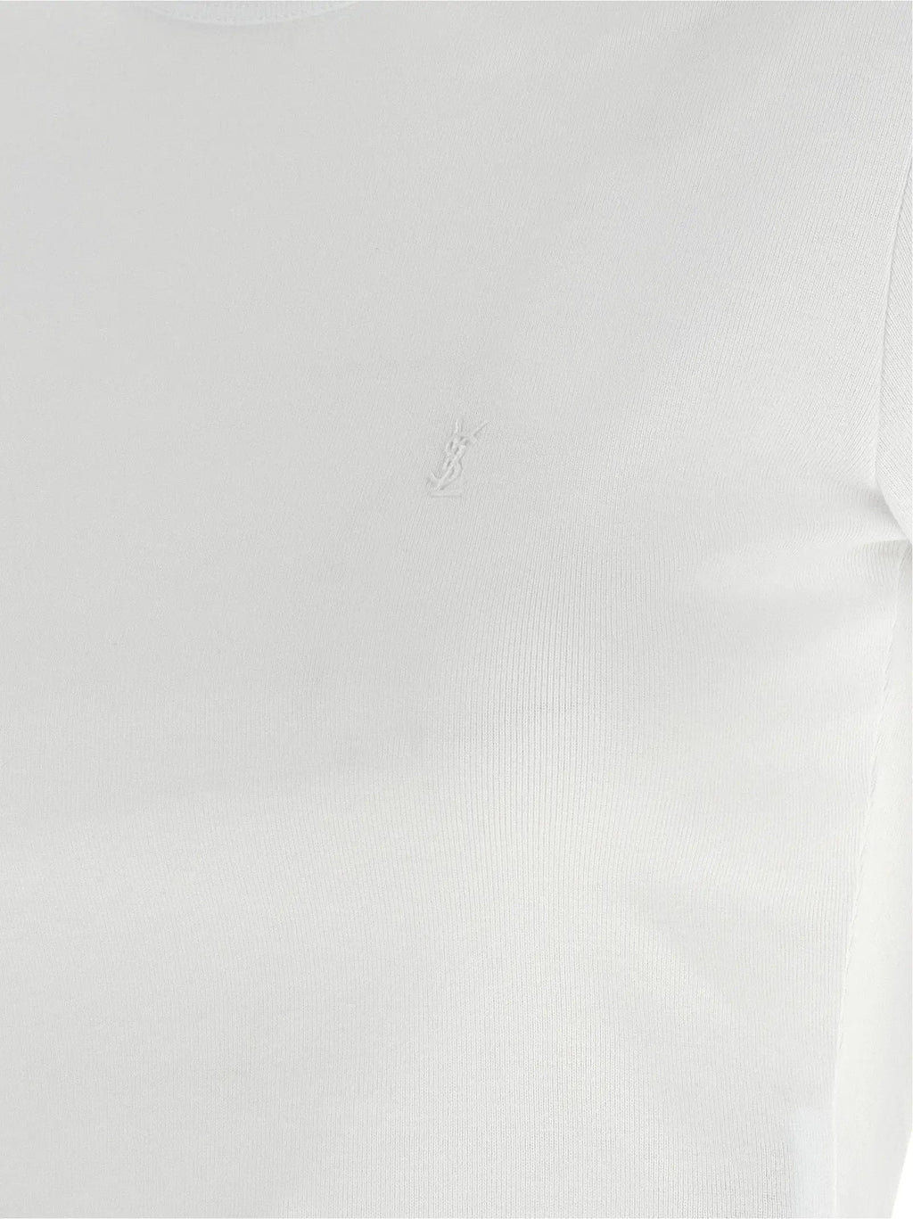 Saint Laurent White Cotton T-Shirt