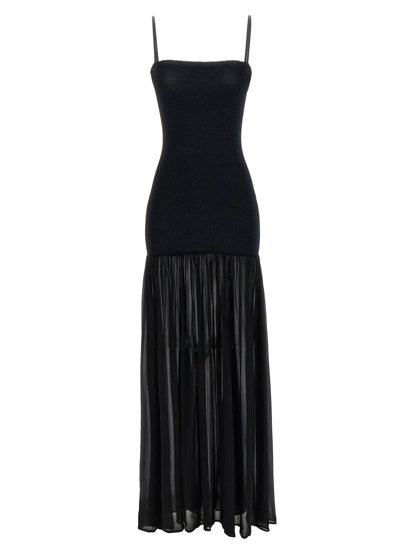 Hunza G Black Polyamide Long Dress