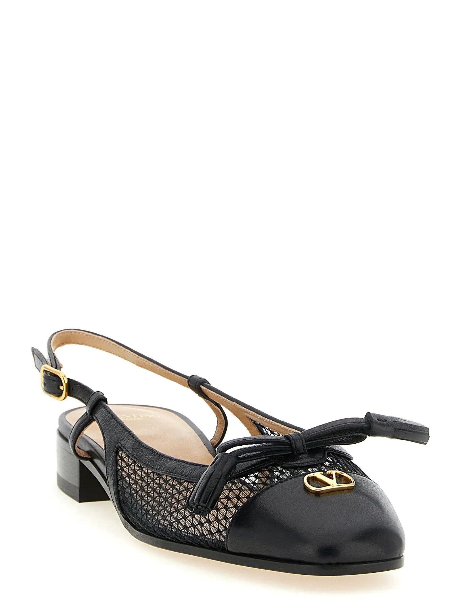 Valentino Garavani Ballerines en Cuir Noir
