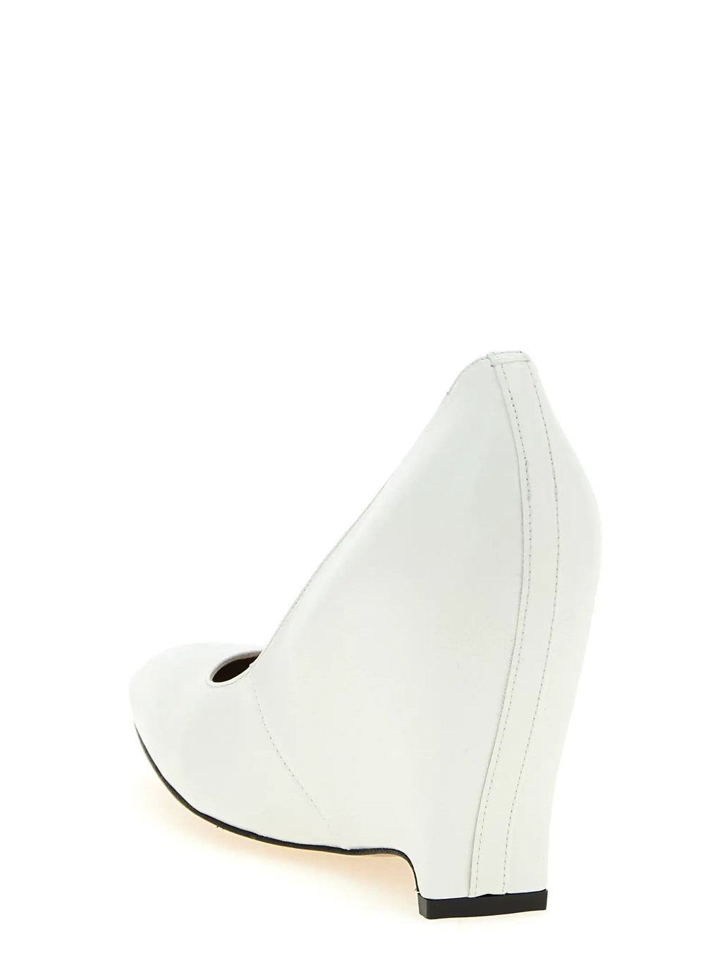 Maison Margiela White Lambskin High Heel Pumps