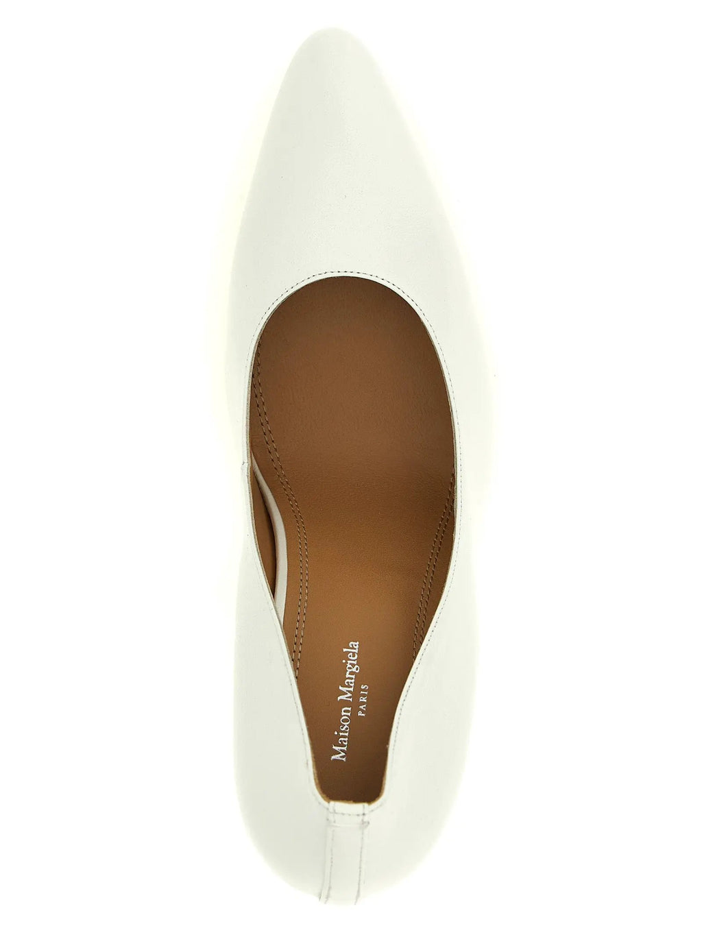 Maison Margiela White Lambskin High Heel Pumps