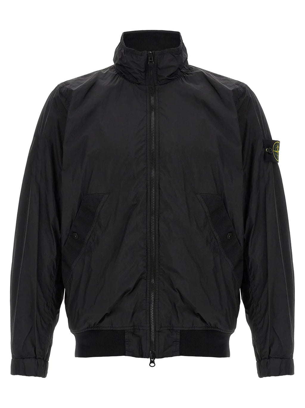 Stone Island Black Polyamide Full-Length Jacket