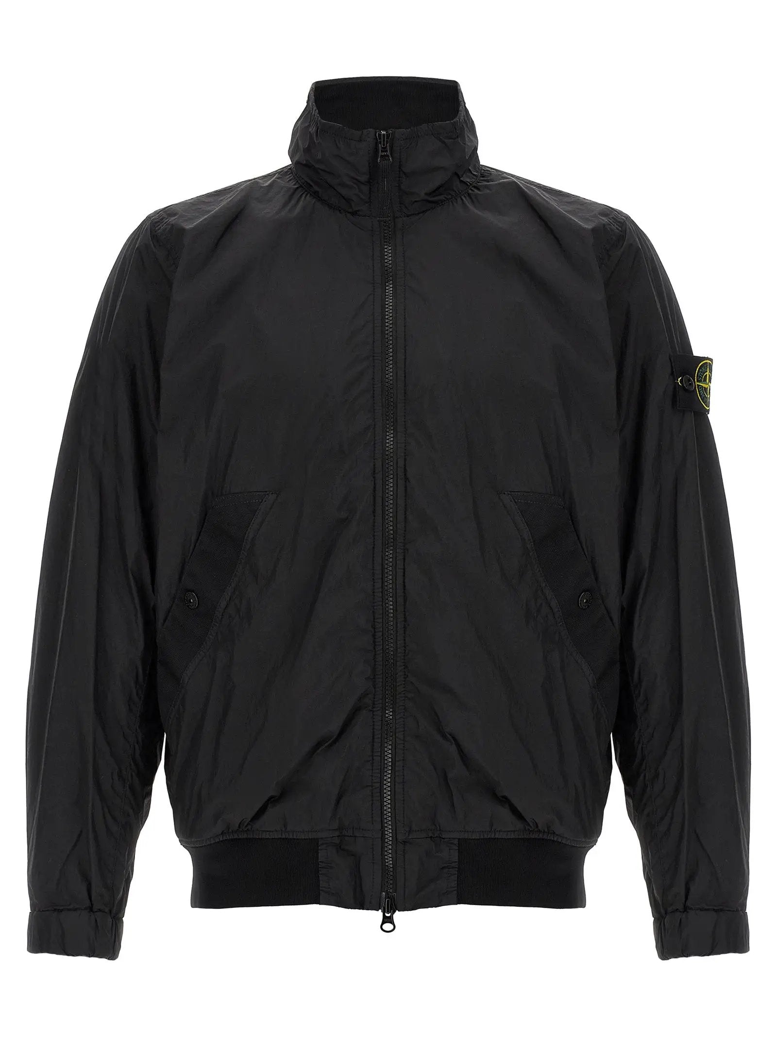 Stone Island Black Polyamide Full-Length Jacket