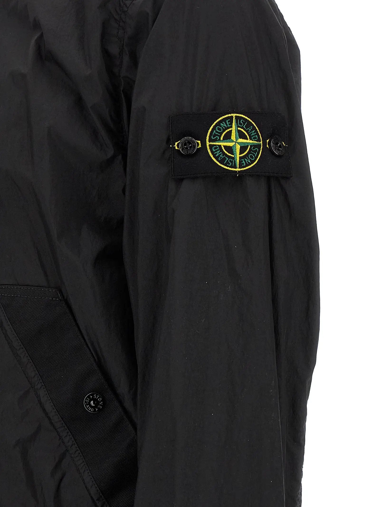 Stone Island Black Polyamide Full-Length Jacket