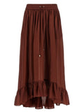 Zimmermann Bordeaux Silk Mini Skirt