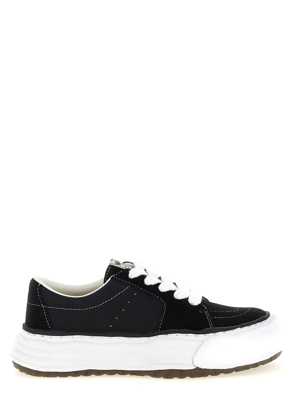 Maison Mihara Yasuhiro Black Cowhide Platform Sneakers