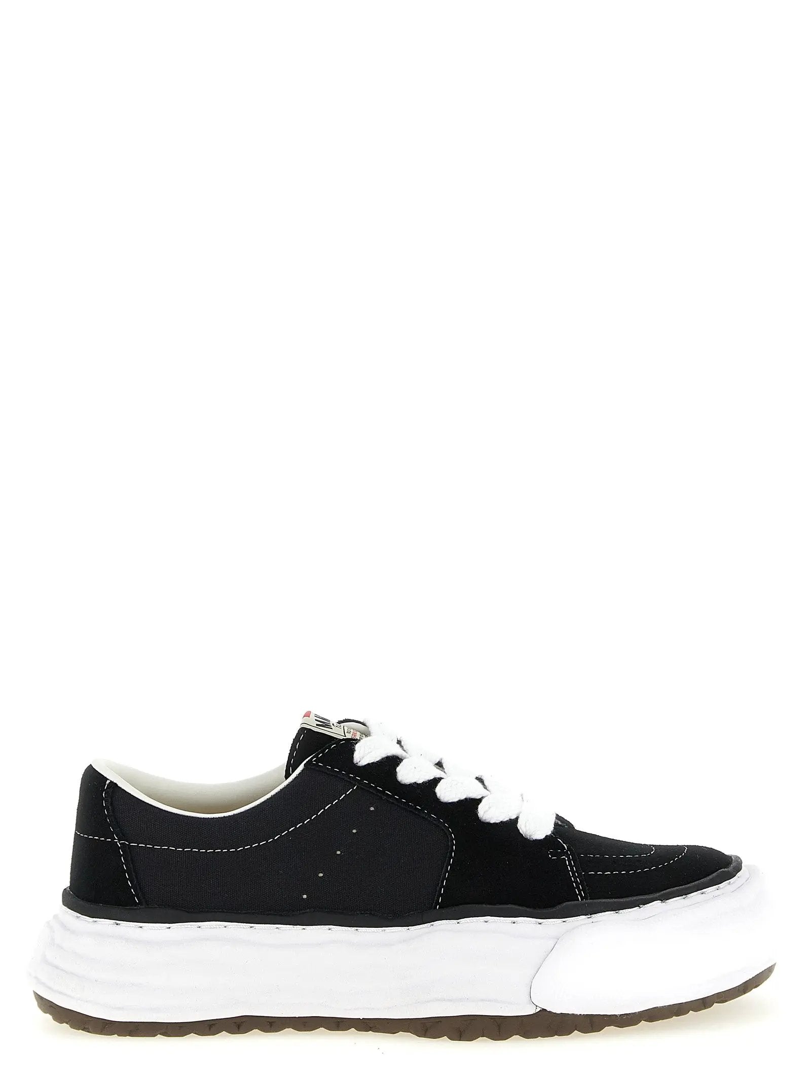 Maison Mihara Yasuhiro Black Cowhide Platform Sneakers