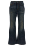 Burberry Blue Cotton Flared Jeans