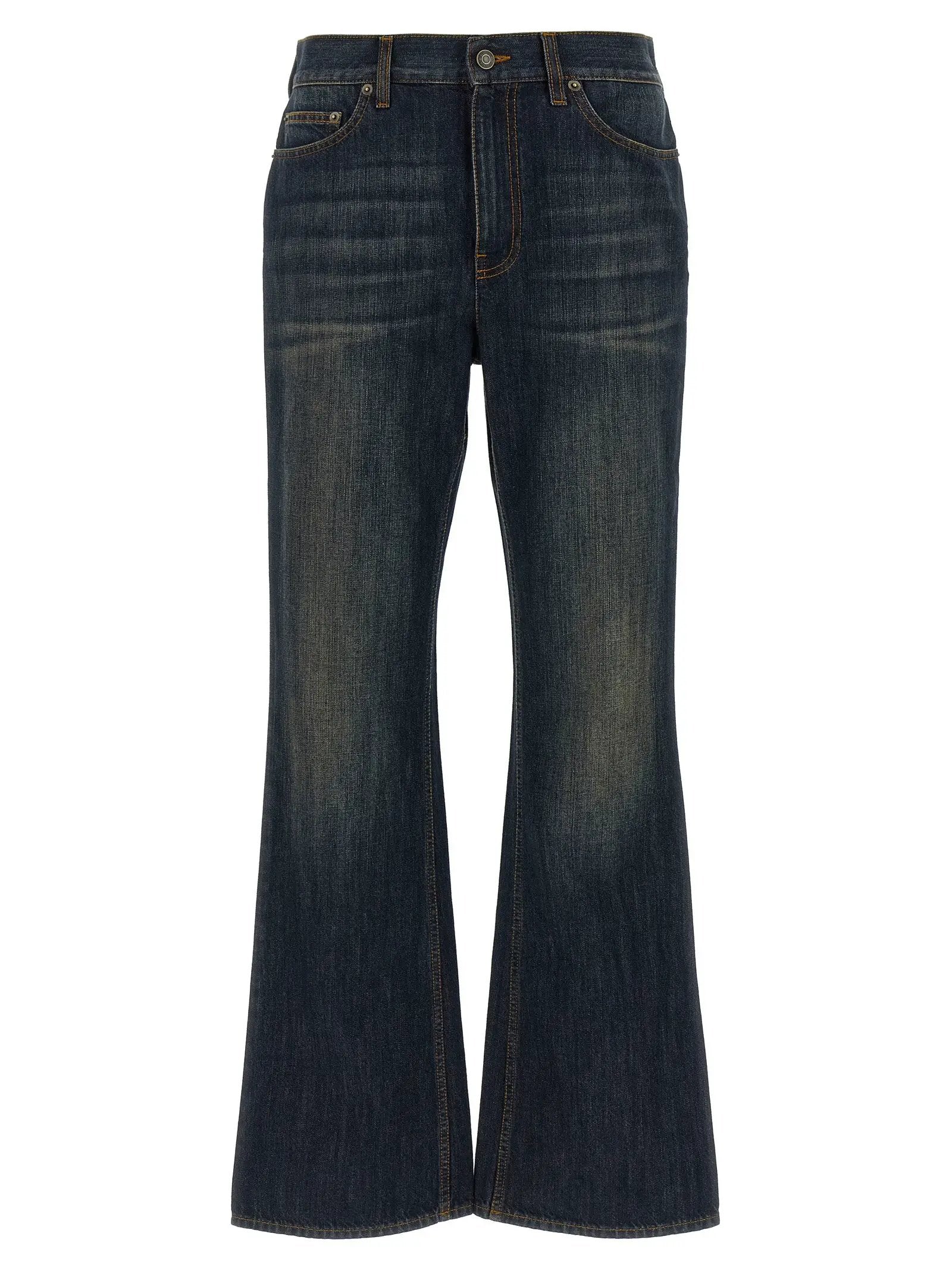 Burberry Blue Cotton Flared Jeans
