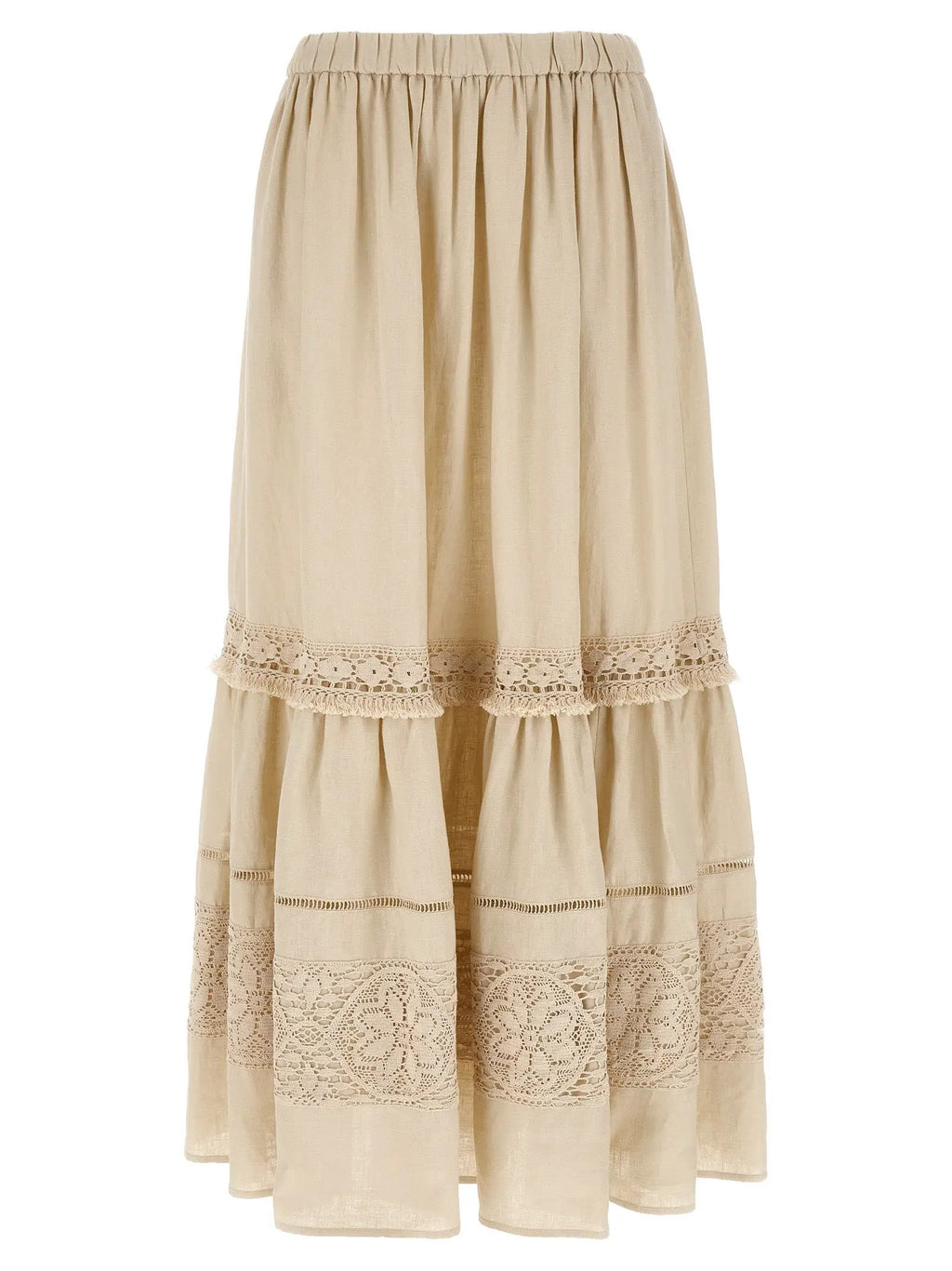 Max Mara Beige Linen Mini Skirt