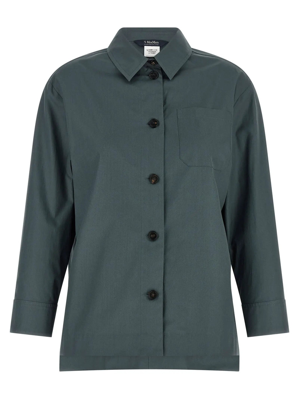 'S Max Mara Gray Cotton Blouse