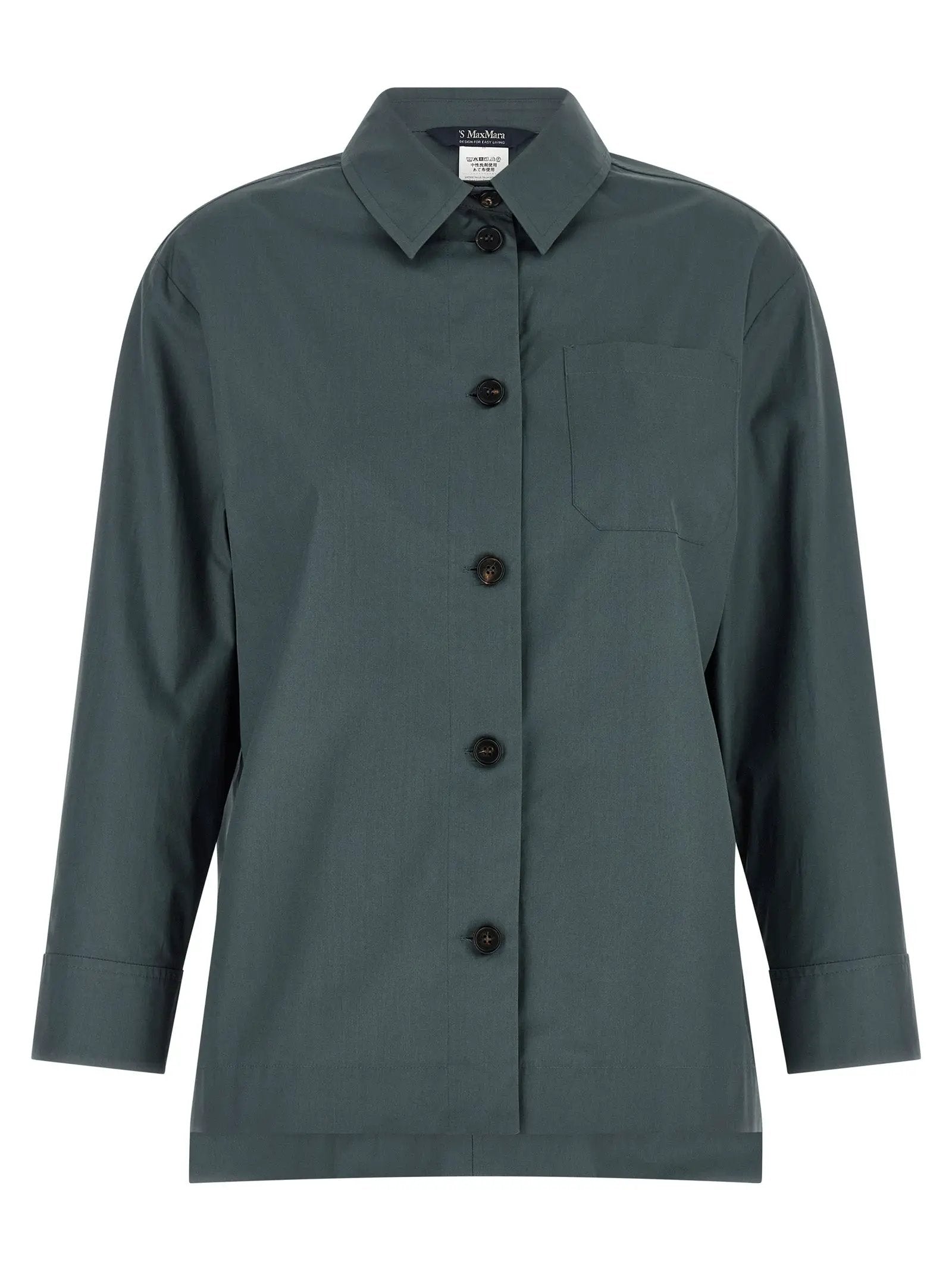 'S Max Mara Gray Cotton Blouse