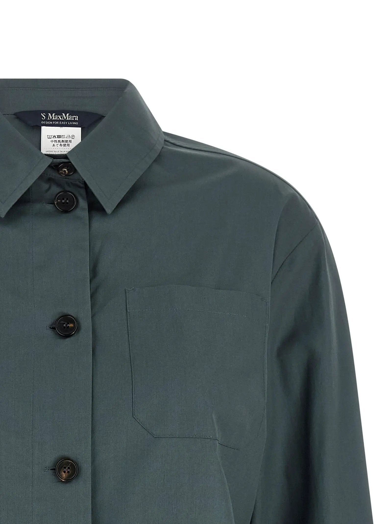 'S Max Mara Gray Cotton Blouse