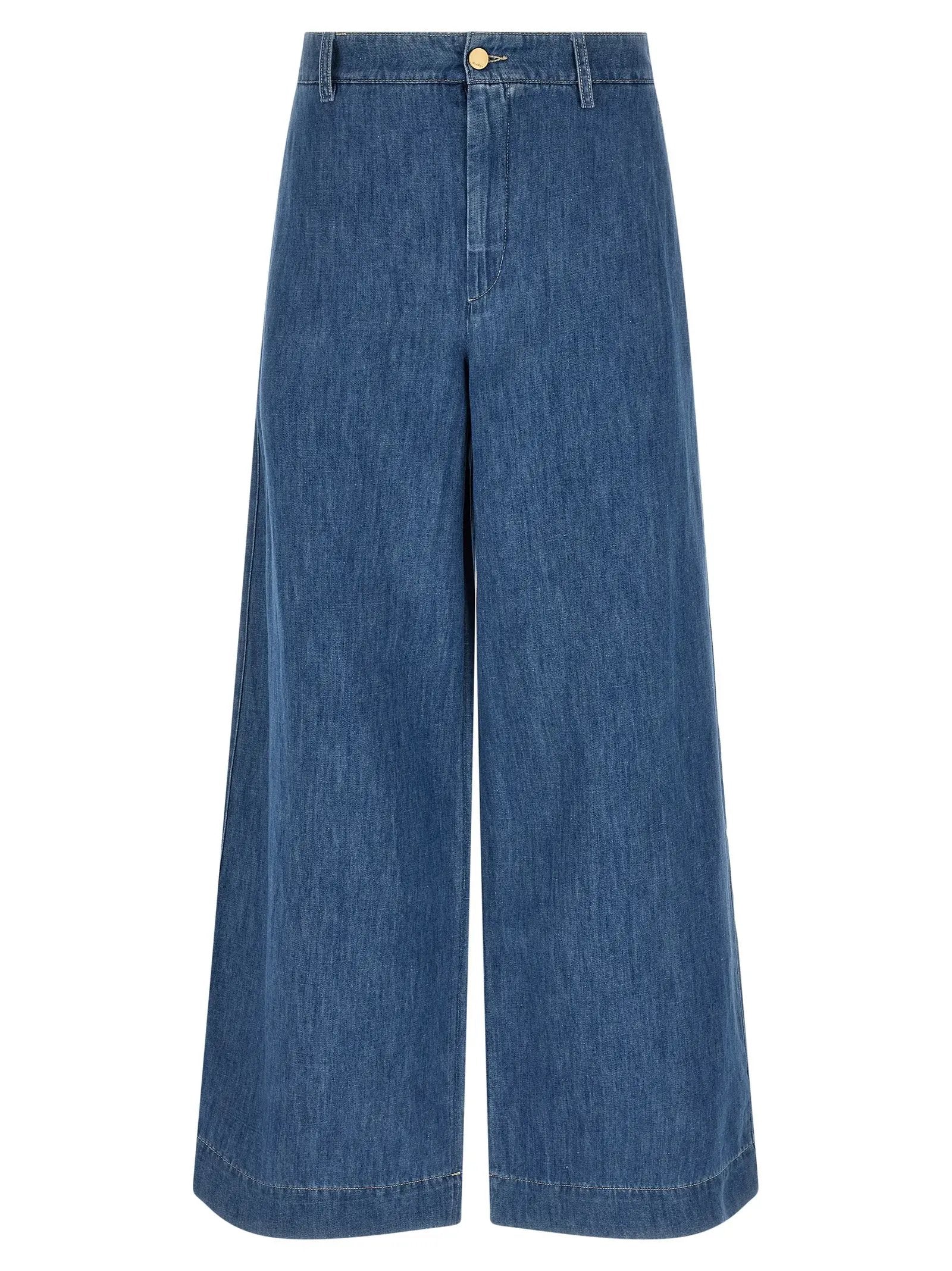 'S Max Mara Blue Cotton Cropped Jeans