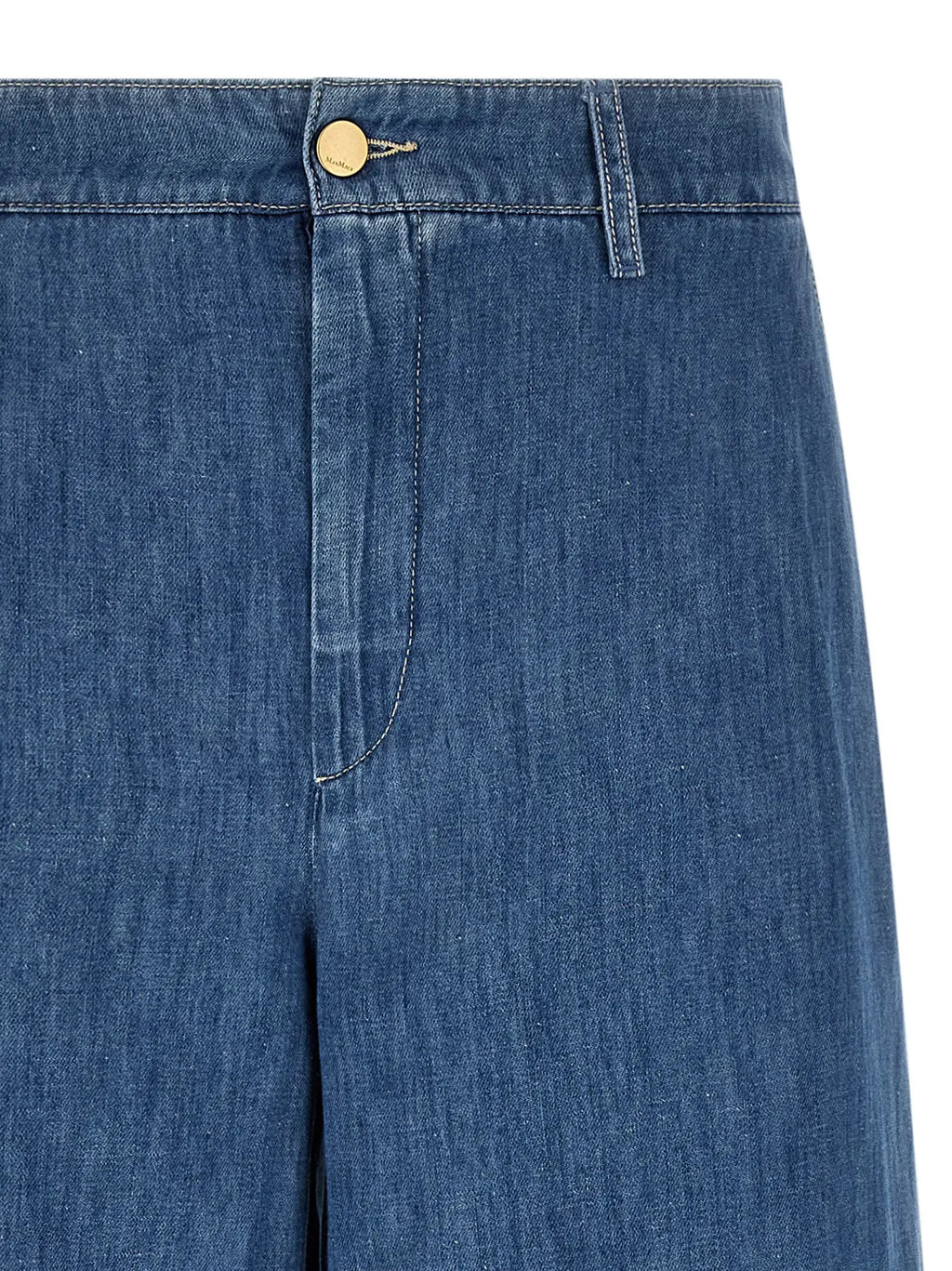 'S Max Mara Blue Cotton Cropped Jeans