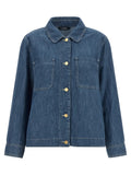 'S Max Mara Blue Cotton Denim Jacket