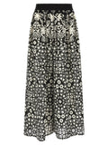 Max Mara Bicolor Cotton Flared Pants