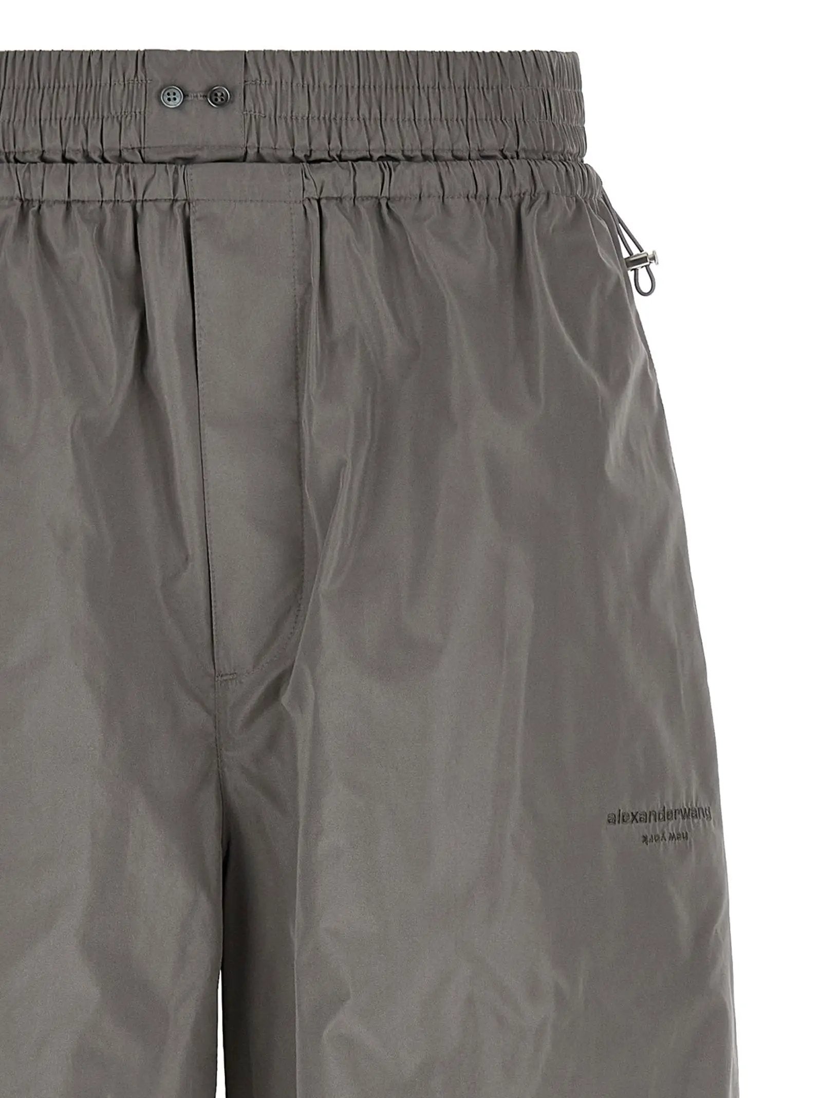 Alexander Wang Gray Polyester Athletic Pants