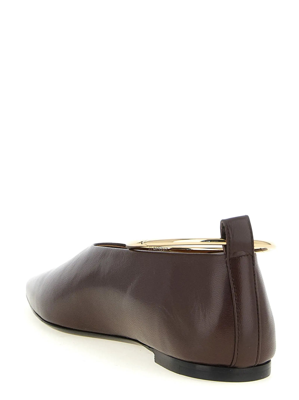 Jil Sander Brown Goatskin Ballet Flats
