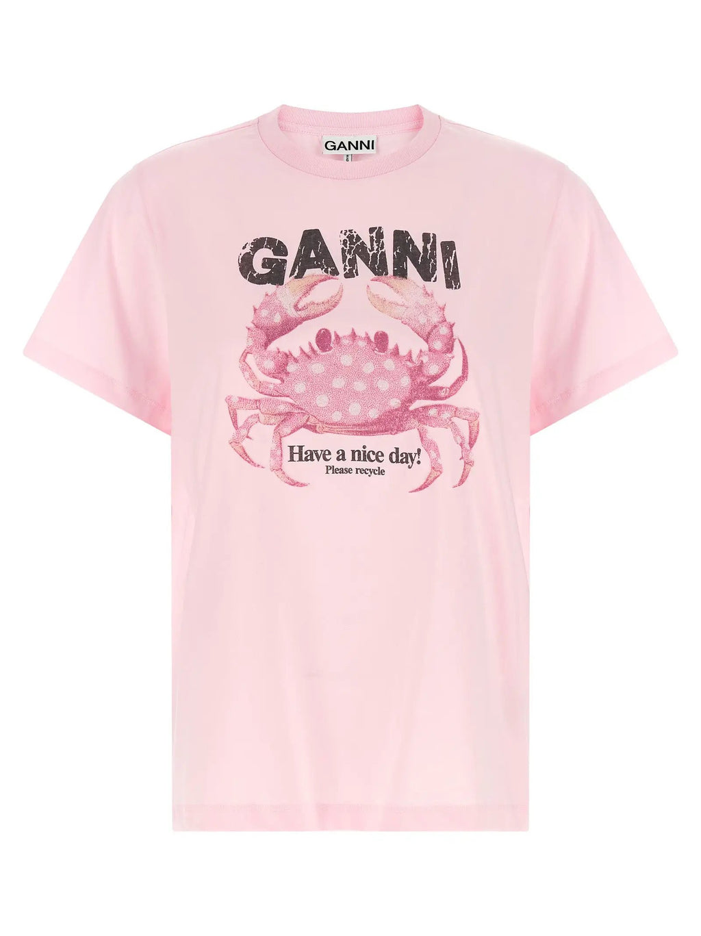 Ganni Multicolor Organic Cotton T-Shirt