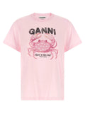 Ganni Multicolor Organic Cotton T-Shirt