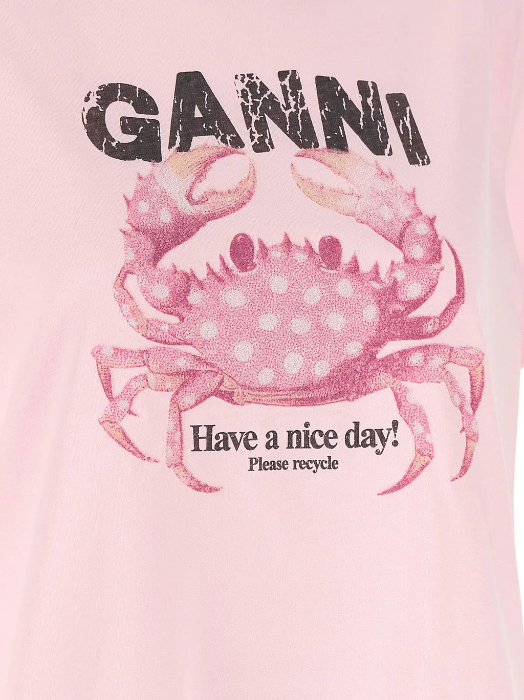 Ganni Multicolor Organic Cotton T-Shirt