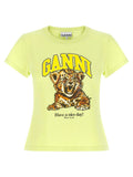 Ganni Bicolor Cotton T-Shirt