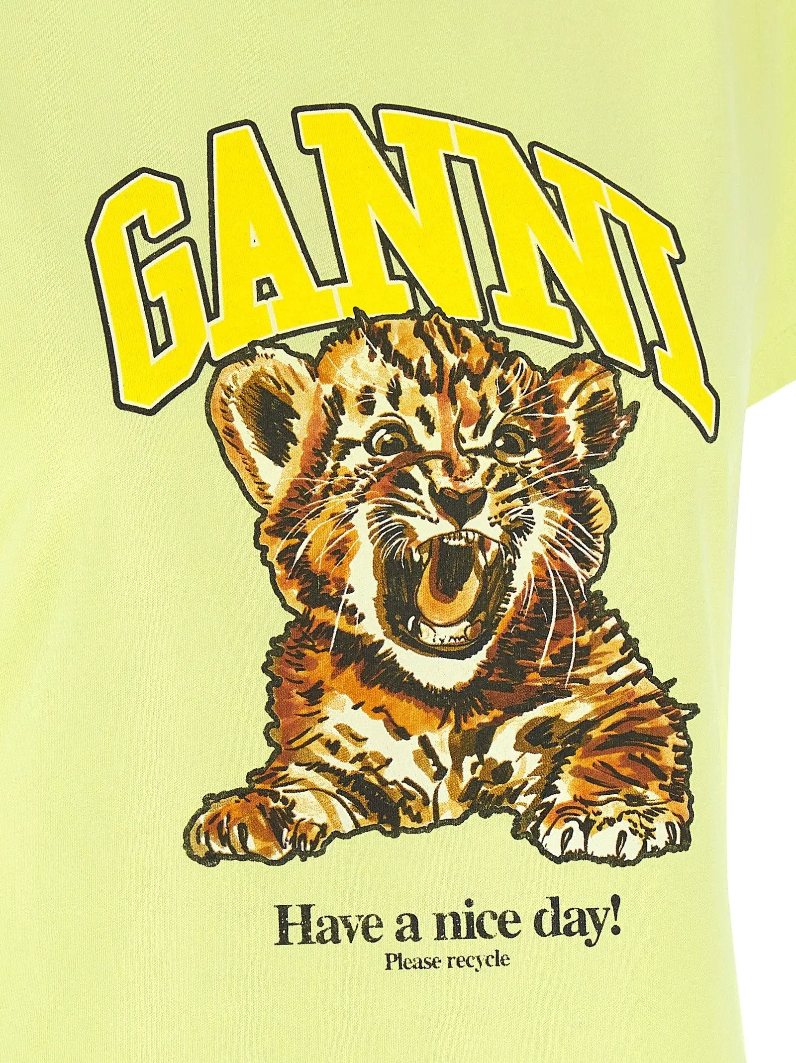 Ganni Bicolor Cotton T-Shirt