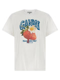 Ganni White Organic Cotton T-Shirt