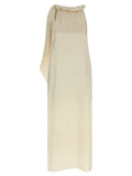 Loulou De Saison Beige Silk Midi Dress
