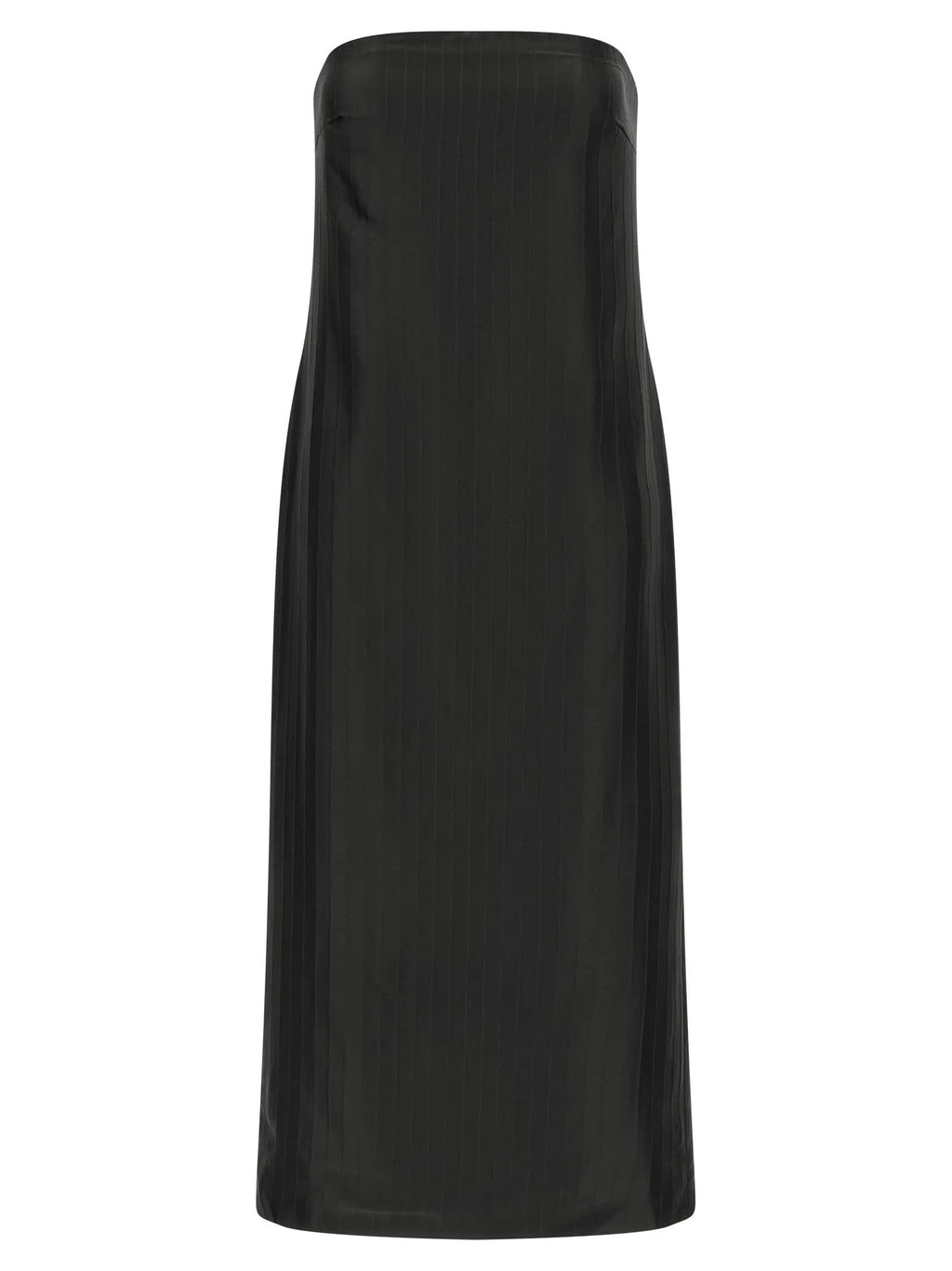 Loulou De Saison Black Viscose Midi Dress