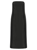 Loulou De Saison Black Viscose Midi Dress