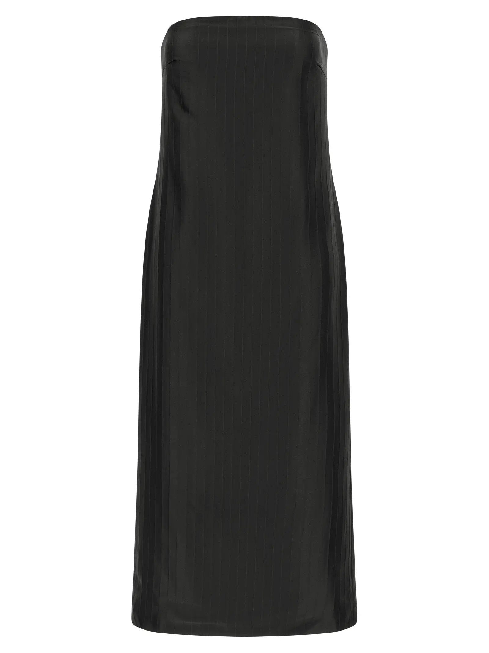 Loulou De Saison Black Viscose Midi Dress