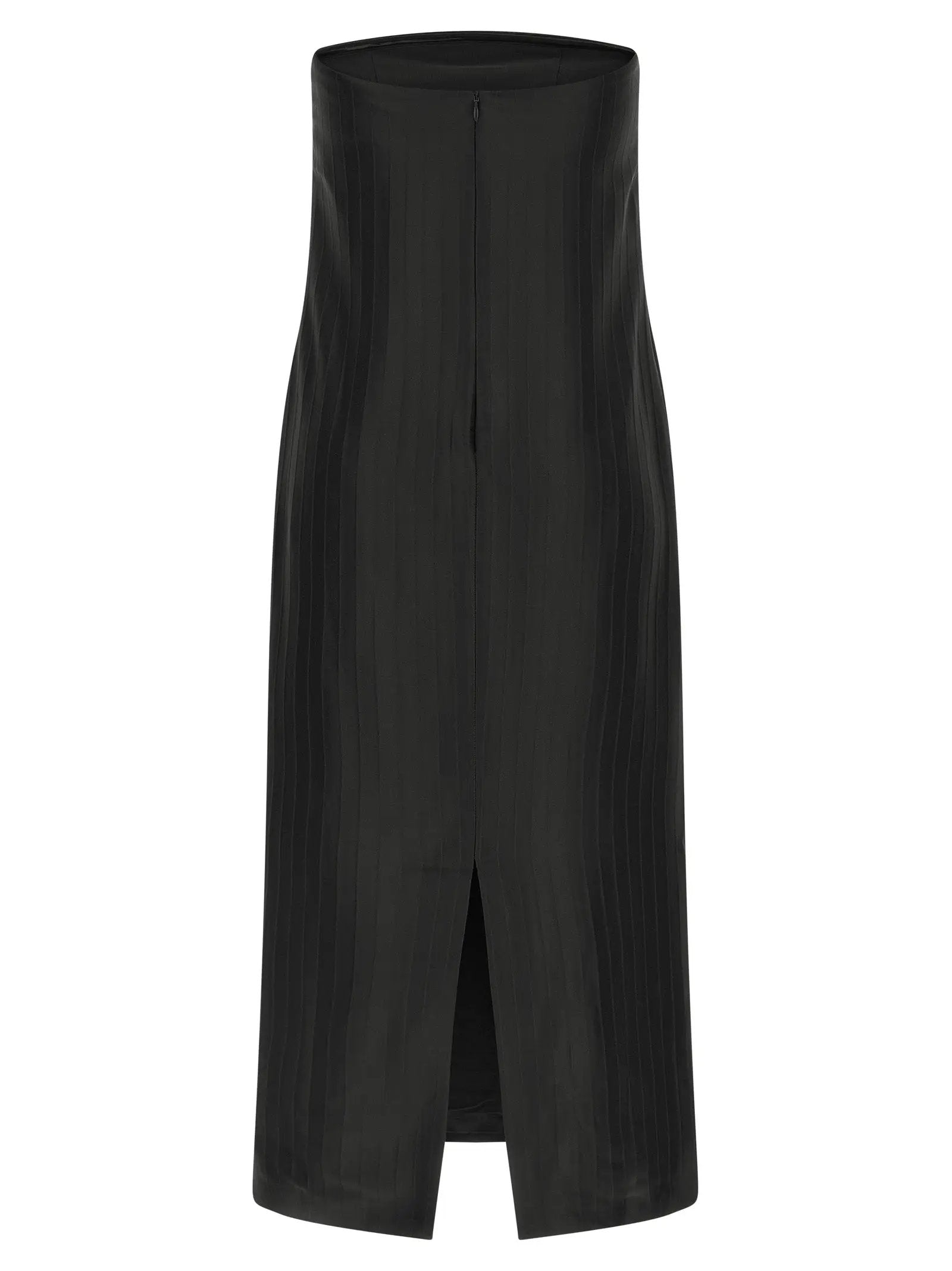 Loulou De Saison Black Viscose Midi Dress