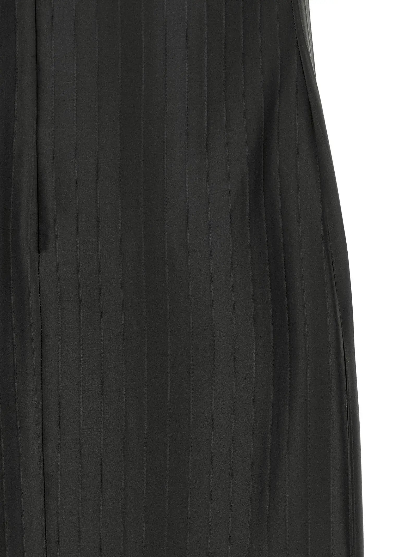 Loulou De Saison Black Viscose Midi Dress