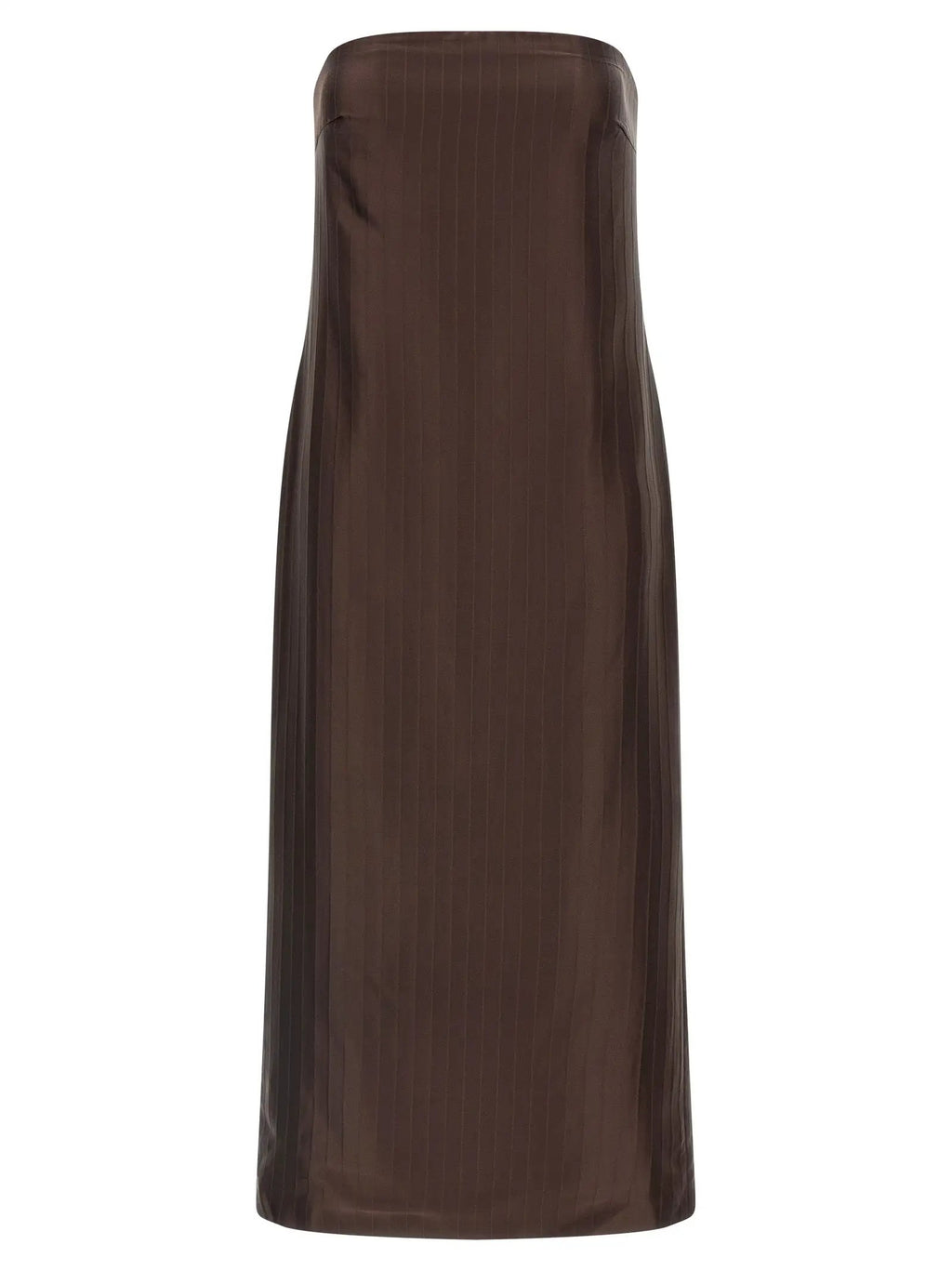 Loulou De Saison Brown Viscose Midi Dress