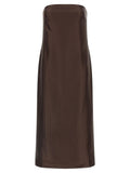 Loulou De Saison Brown Viscose Midi Dress