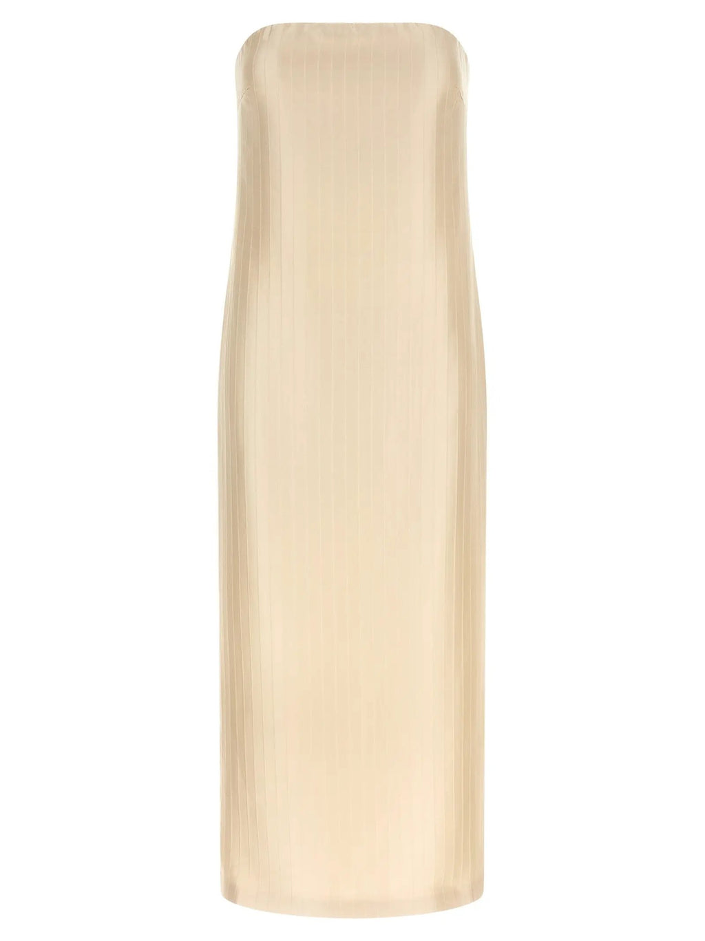 Loulou De Saison Beige Viscose Midi Dress