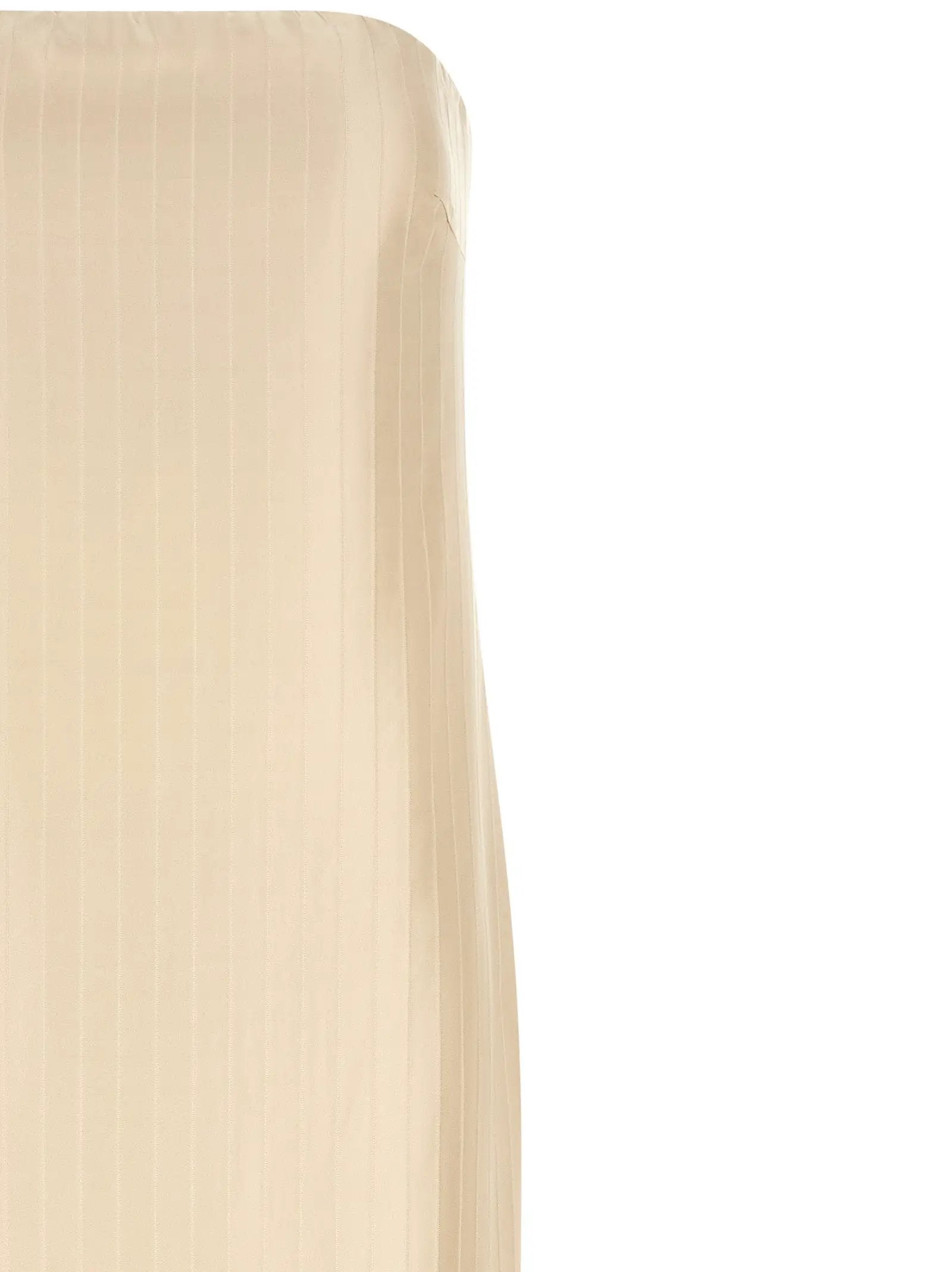 Loulou De Saison Beige Viscose Midi Dress